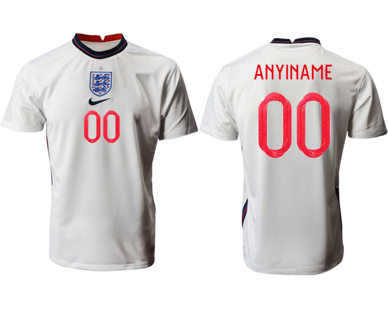 Men 2021 European Cup England home aaa version white customized Soccer Jersey->england jersey->Soccer Country Jersey